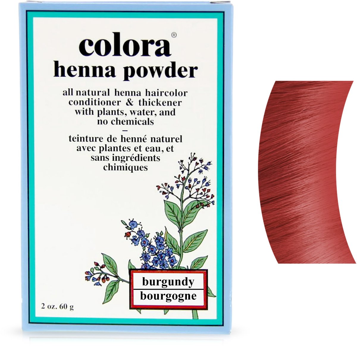 Colora Henna - Kleurpoeder - Burgundy - 60 gr