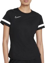 Nike Dry Academy 21 Sportshirt - Maat XS  - Vrouwen - Zwart/Wit