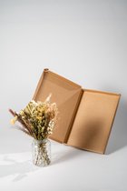 Droogbloemen Boeket In Giftbox - NATUREL - 31cm - Brievenbus Doos - Snel Geleverd - Wildflowers - Droogboeket Naturel
