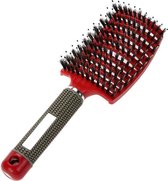 Achaté Anti Klit Haarborstel - Vernieuwde Kwaliteit - Detangle Brush - Rood
