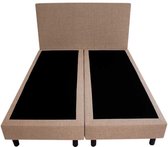 Bedworld Boxspring 200x190 - Linnenlook - Donker beige (S17)
