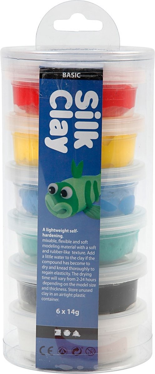 Silk Clay - Klei- Set met 6 Basis Kleuren — afbeelding 3