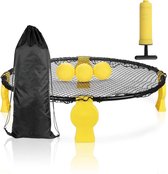 Niftyball - Roundnet Set - Buitenspel - Indoor/Outdoor - Geschikt voor Roundball - 3 ballen en ballenpomp -