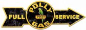 Retro Polly Gas Full Service Pijl Vintage Look Zwaar Metalen Bord 80 x 27 cm