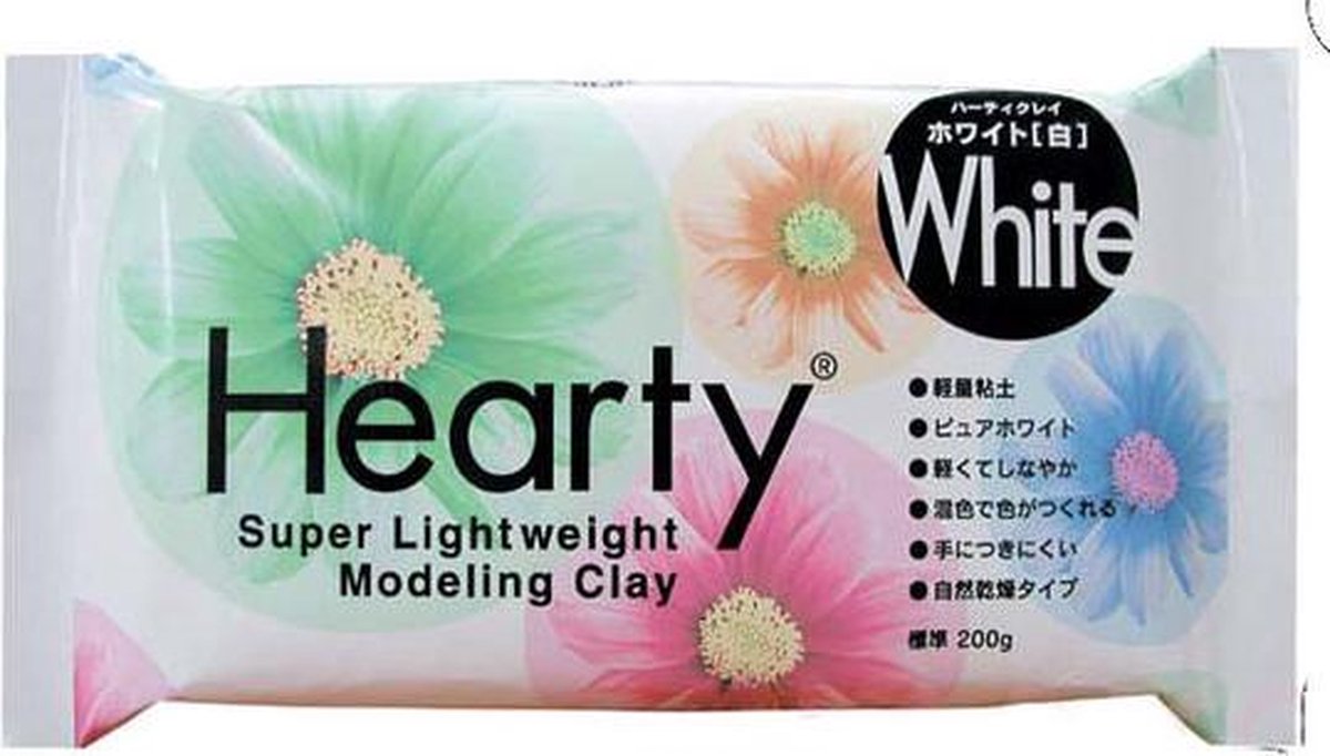 Hearty White Modeling Clay Super Lightweight | Lichtgewicht Modelleer Hobby Klei - wit - 50gr -