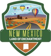 Signs-USA - Landmark - State USA - New Mexico - Wandbord - 28 x 31 cm