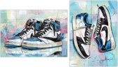 Air Jordan 1 Travis Scott x Fragment posters (70x50cm) 2 stuks