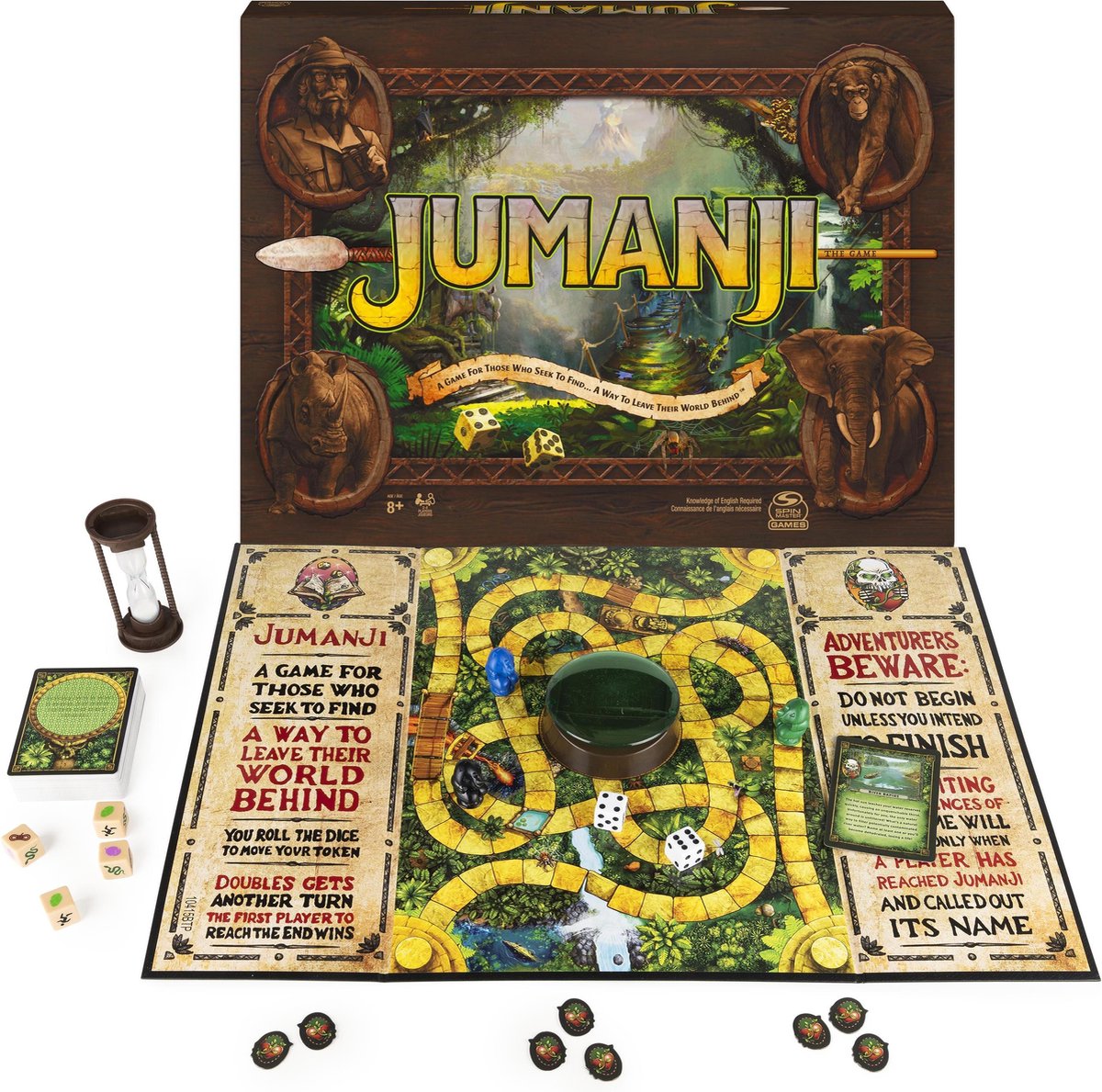 Jeu d'ambiance Games Jumanji Plateau de jeu en bois Nouvelle