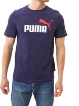Puma Essentials+ 2 Colour Logo Shirt Zwart Heren - Maat L