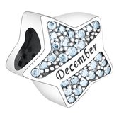 Bedel geboorte maand December | Ster met zirkonia | 925 Sterling Zilver