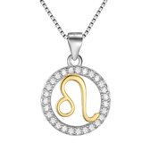 Tracelet - Zilveren Kettingen | Ketting Sterrenbeeld Leeuw | Horoscoop Goud en Zilver | 925 Sterling Zilver - 925 Keurmerk stempel - 925 Zilver Certificaat | Valentijn tip