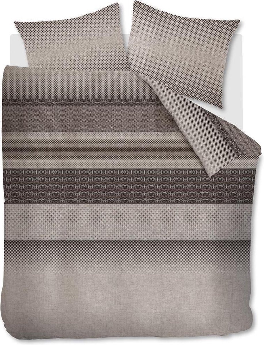 Riviera Maison Retrograde dekbedovertrek - Tweepersoons - 200x200/220 - Bruin