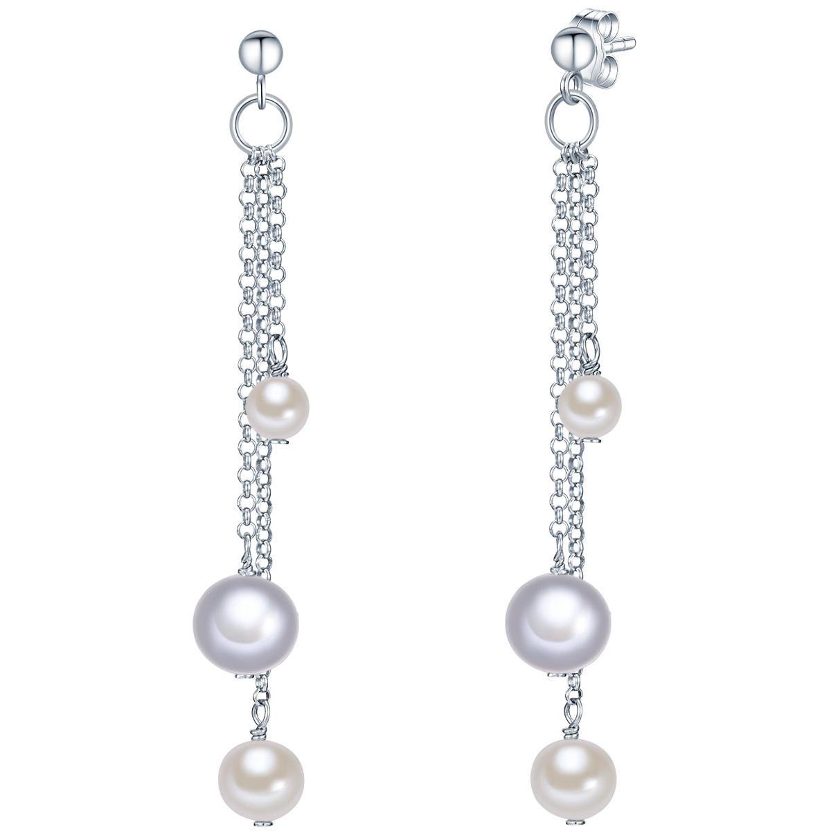 Valero Pearls Oorhanger - Sterling zilver - zilver