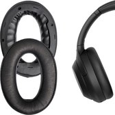 Luxe Lederen Oorkussen Set Geschikt Voor Sony WH1000XM4 - Vervangende Koptelefoon Earpads - Oor Kussens - Ear Pads - Oorkussens Met Memory Foam Binnenlaag - Zwart