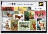 Herten – Luxe postzegel pakket (A6 formaat) : collectie van 50 verschillende postzegels van herten – kan als ansichtkaart in een A6 envelop - authentiek cadeau - kado tip - geschen