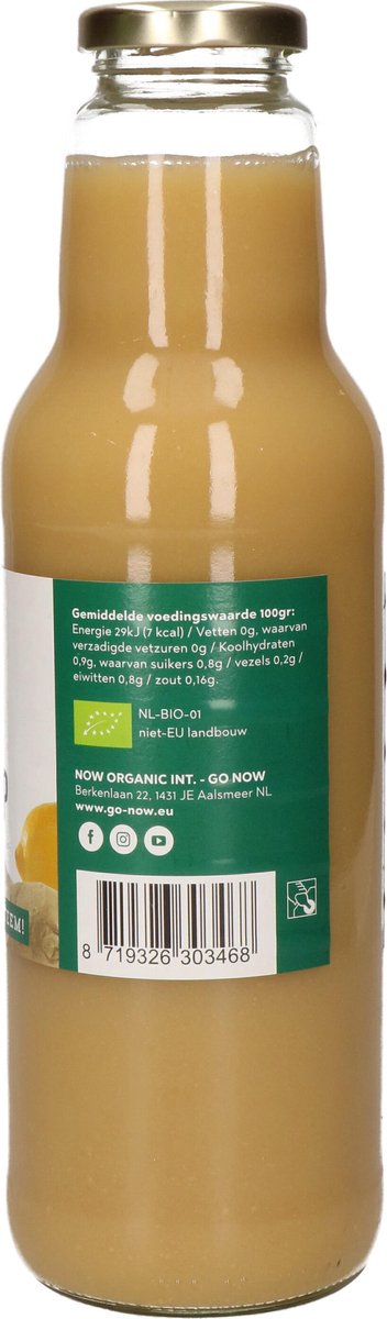 Go Now Pure Ginger Juice 750ml - Thé au gingembre - Ginger Shot