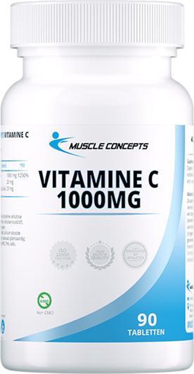 Vitamine C 1000 mg | Muscle Concepts - Vitamine supplement - 90 tabletten