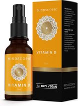 MINDSCOPIC® Vitamine D - Hoogwaardige Vitamine D3 - Vitamine D Druppels & Vitamine D Olie in Sprayvorm - 100% Vegan Supplementen en Vitaminen