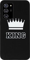 ADEL Siliconen Back Cover Softcase Hoesje Geschikt voor Samsung Galaxy Note 20 - King