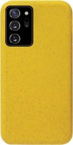 ADEL Tarwe Stro TPU Back Cover Softcase Hoesje Geschikt voor Samsung Galaxy Note 20 - Duurzaam Afbreekbaar Milieuvriendelijk Geel