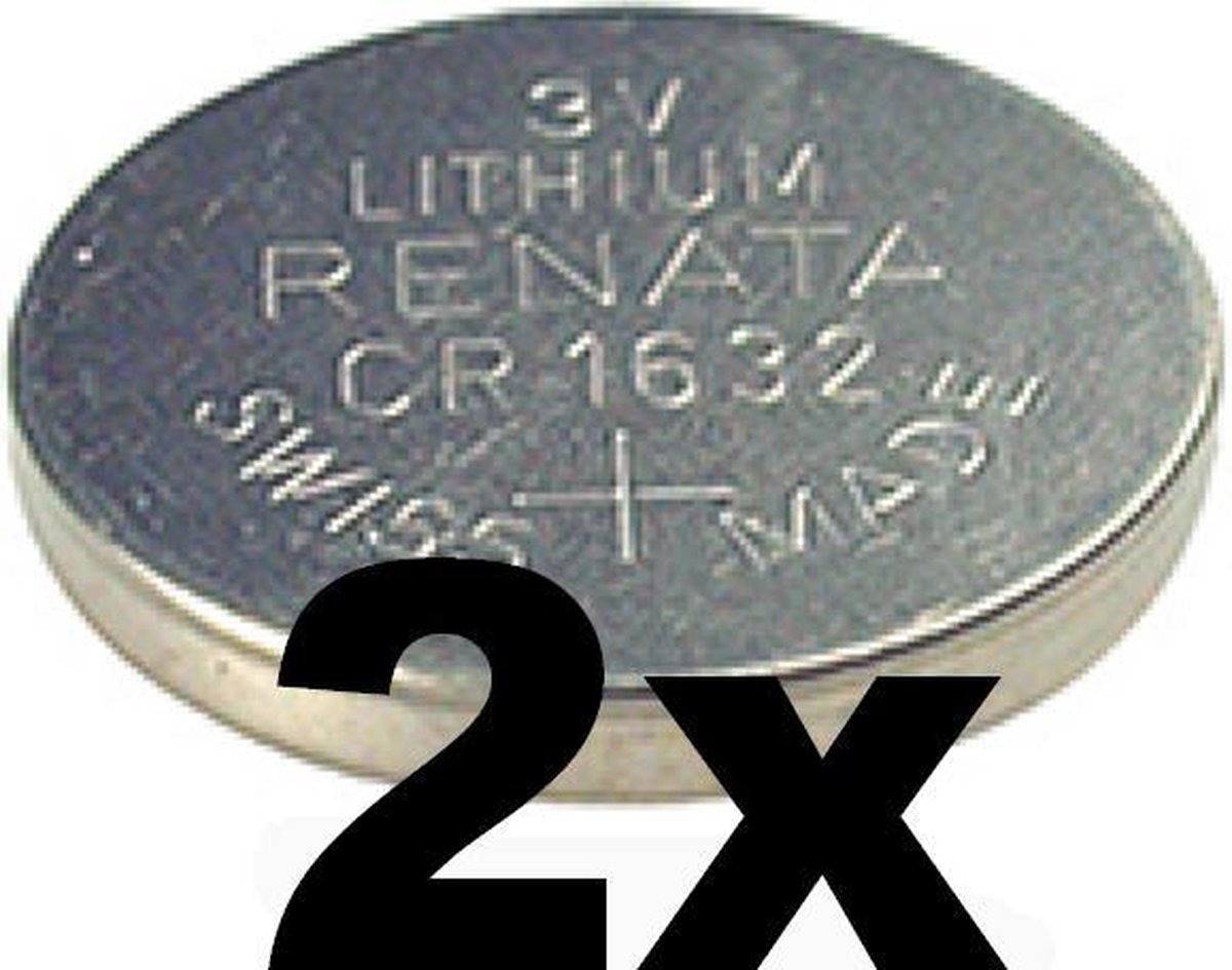 Renata CR1632 Lithium knoopcel horlogebatterij 2 (twee) stuks