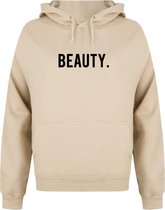 BEAUTY & THE BEAST couple hoodies beige (BEAUTY - maat M) | Matching hoodies | Koppel hoodies