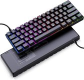 GK61 - Mechanical gaming toetsenbord - RGB - Zwart - QWERTY - Plug and Play - Red Switch - SK61 - RK61