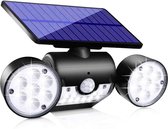 Homèlle Solar Wandlamp met bewegingssensor en nachtsensor - Tuinverlichting op zonne-energie - Buitenverlichting - 288 LED - IP65 waterdicht - Buitenlamp - Padverlichting