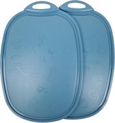 Snijplank SHARON - Blauw - Ovaal - Kunststof - 32 x 22 x 0.5 cm - Set van 2