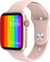 Good lifehacks - Smartwatch - Dames horloge - Alternatief Apple Watch - Belfunctie - Bloeddrukmeter - Hartslagmeter - Sport - Rechthoekig - Rosegoud