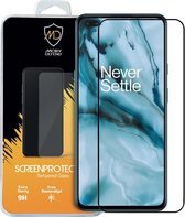 OnePlus Nord screenprotector - MobyDefend gehard glas screensaver - Zwarte randen - Screen Protector - Glasplaatje Geschikt Voor: OnePlus Nord