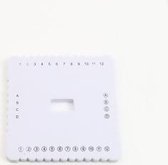 Plastic Braiding Disc Square Gray 10cm x 10cm, 1 Piece