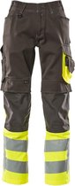 Pantalon Mascot Leeds anthracite foncé/jaune fluo