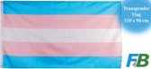 F4B Transgender Vlag | 150x90 cm | Pride Vlag | LHBTIQ+ | Gay Pride | 100% Polyester | Messing Ogen | Weerbestendig