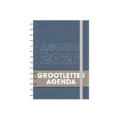 Hobbit - Grootletter Agenda - Mauve- 2023 - Ringband - Week per 2 pagina's  - A5 (19.5x13.5cm)