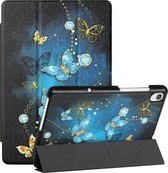 Voor Lenovo Tab M8 FHD (8705F) Zijdetextuur Gekleurd Tekenpatroon Horizontale Flip Magnetische PU Lederen Case met Drie-opvouwbare Houder (Diamond Butterfly)