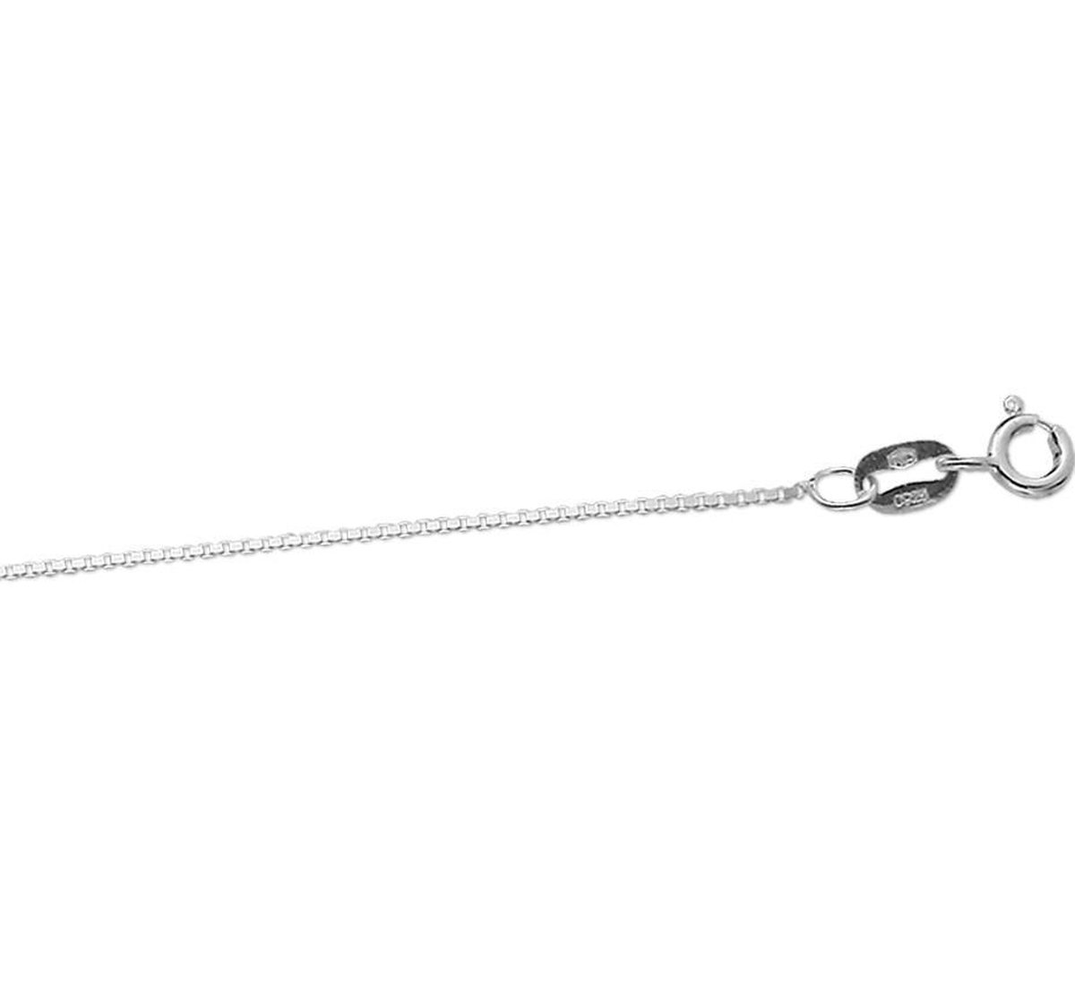 YO&NO - Ketting - Zilver - Venetiaans -  0,8mm - 42cm - Sieraden vrouw - Heren - Zilver 925