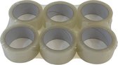 Tape basis set - 6 Rollen tape - Verpakkingstape - Plakband - Voor inpakken en verhuizen - 48 mm x 66