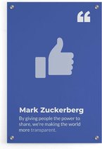 Walljar - Mark Zuckerberg - Muurdecoratie - Plexiglas schilderij