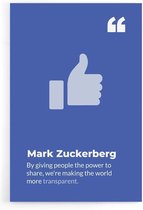 Walljar - Mark Zuckerberg - Muurdecoratie - Poster
