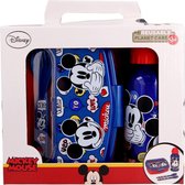 Ensemble repas Mickey Mouse - 4 pièces - Disney à pain Disney avec couverts et bouteille d'eau