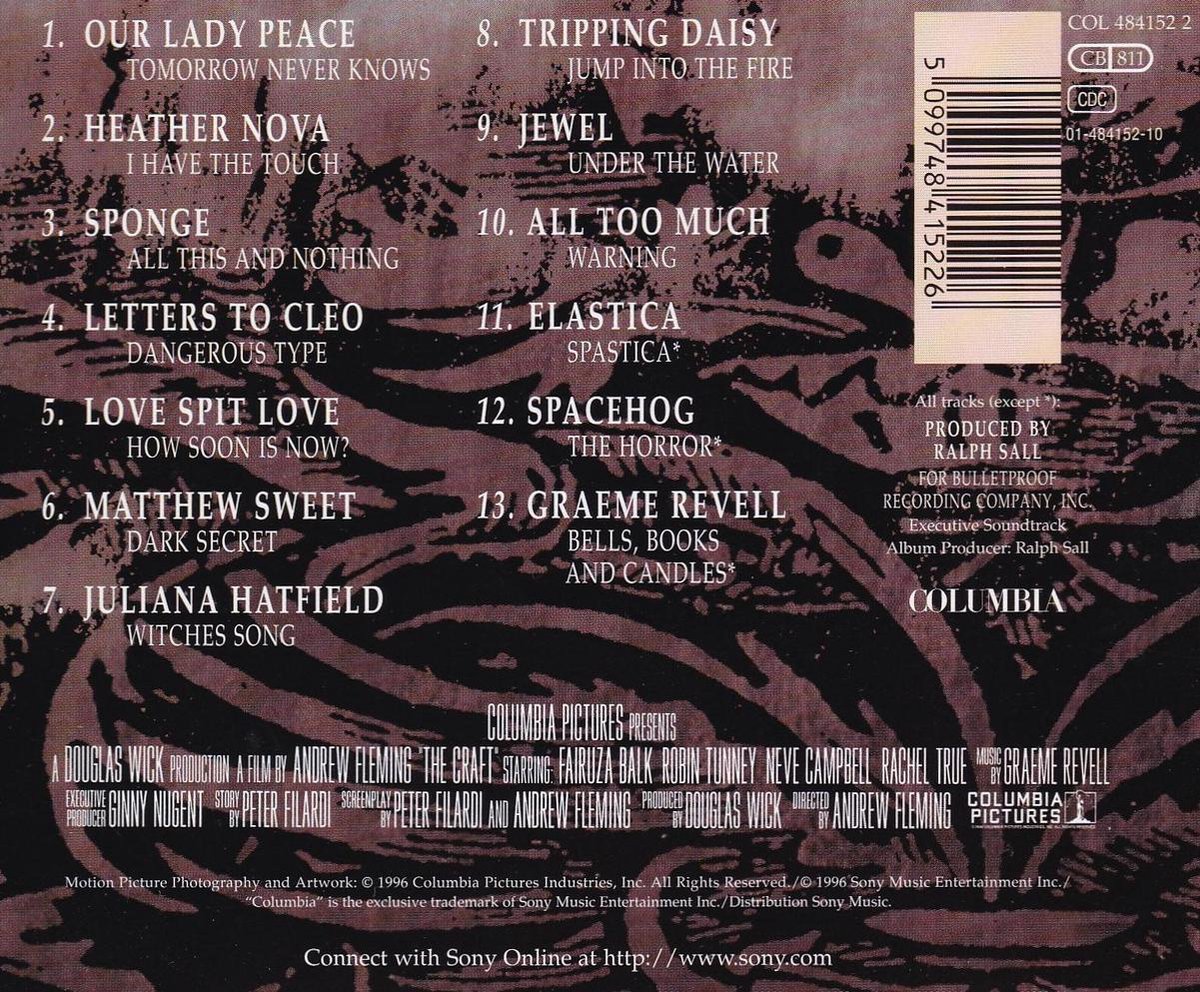 The Craft, Original Soundtrack CD (album) Muziek