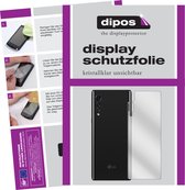 dipos I 2x Beschermfolie helder geschikt voor LG Velvet 4G Achterkant Folie screen-protector (expres kleiner dan het glas omdat het gebogen is)