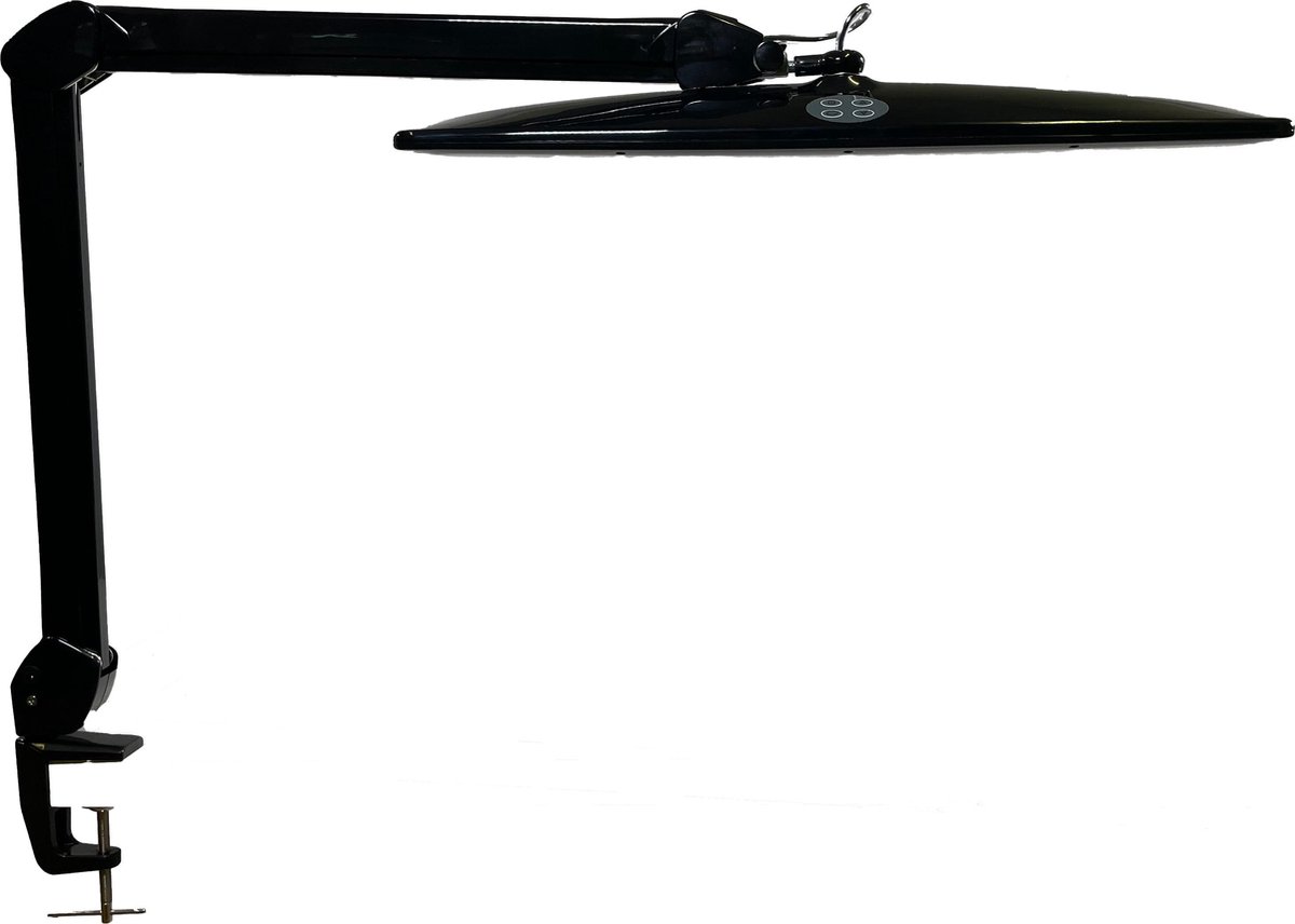 SBR Lux - Bureaulamp met tafelklem - LED - Tafellamp Dimbaar - Daglichtlamp - Werklamp - In hoogte verstelbaar - Zwart