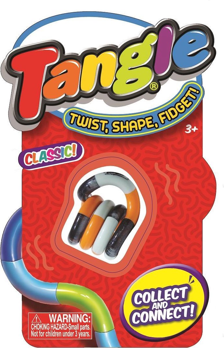 Tangle Classic Junior (ZURU) - oranje grijs - The Original Fidget