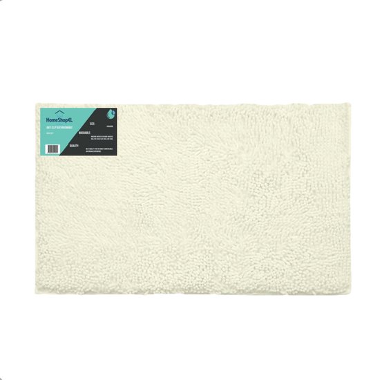 Badmat - 50x80cm - Gebroken Wit Ecru - Grote Antislip Douchemat Badkamermat of WC mat