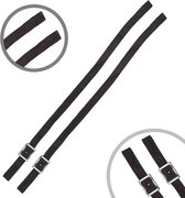 Stijgbeugelriemen - enkelvoudig - webbers - zwart - 75cm