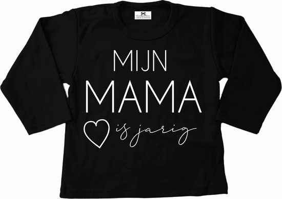 Shirt mama jarig-verras mama met dit leuke shirtje-mijn mama is jarig-Maat 74