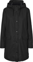 Vero Moda VMASTA 3/4 TEDDY COATED JACKET Black Dames Jas - Maat XS