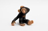Bullyland - speelfiguur jonge chimpansee - 4,5 cm - babydieren - speelgoed